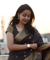 Black Banarasi Silk Saree | Traditional Wedding Wear