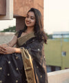 Black Banarasi Silk Saree | Traditional Wedding Wear
