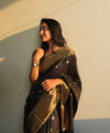 Black Banarasi Silk Saree | Traditional Wedding Wear
