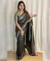 Black Banarasi Silk Saree | Traditional Zari Weave