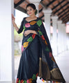 Black Banarasi Silk Saree | Traditional Zari Weave