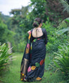 Black Banarasi Silk Saree | Traditional Zari Weave