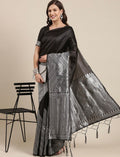 Black Banarasi Silk Saree | Wedding & Festive Wear