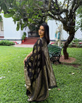Black Banarasi Silk Saree | Wedding & Festive Wear