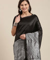 Black Banarasi Silk Saree | Wedding & Festive Wear