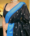 Black Banarasi Silk Saree | Wedding & Festive Wear