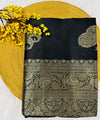 Black Banarasi Silk Saree | Wedding & Festive Wear