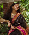 Black Banarasi Silk Saree | Wedding & Festive Wear