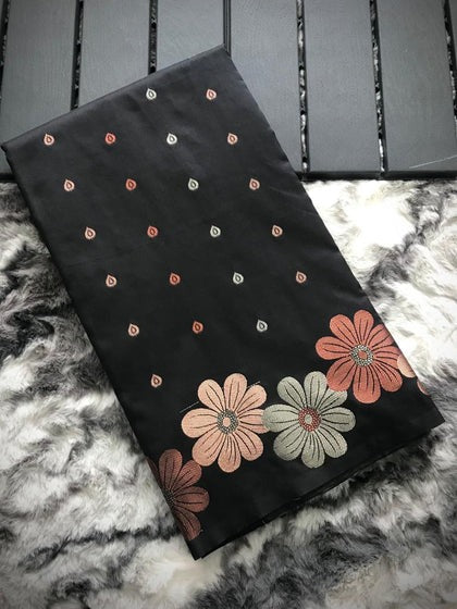 Black Banarasi Silk Saree | Wedding & Festive Wear