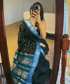 Black Banarasi Silk Saree | Wedding & Festive Wear