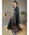 Black Banarasi Silk Saree | Wedding & Festive Wear