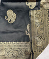 Black Banarasi Silk Saree | Wedding & Festive Wear