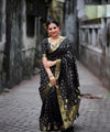 Black Banarasi Silk Saree | Wedding & Festive Wear