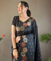 Black Banarasi Silk Saree | Wedding & Festive Wear