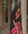 Black Banarasi Silk Saree | Wedding & Festive Wear