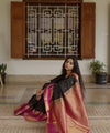 Black Banarasi Silk Saree | Wedding & Festive Wear