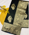 Black Banarasi Silk Saree | Wedding & Festive Wear