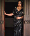 Black Banarasi Silk Saree | Wedding & Reception Wear