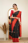 Black Banarasi Silk Saree | Wedding & Reception Wear