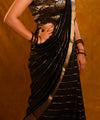 Black Banarasi Silk Saree | Wedding & Reception Wear