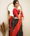 Black Banarasi Silk Saree | Wedding & Reception Wear