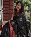 Black Banarasi Silk Saree | Wedding & Reception Wear