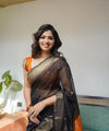 Black Cotton Saree | Comfort Handloom Weave