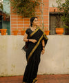 Black Cotton Saree | Daily & Festive Wear