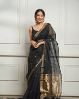 Black Cotton Saree | Everyday Ethnic Wear