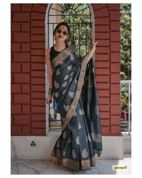 Black Cotton Saree | Festival & Ceremony Wear