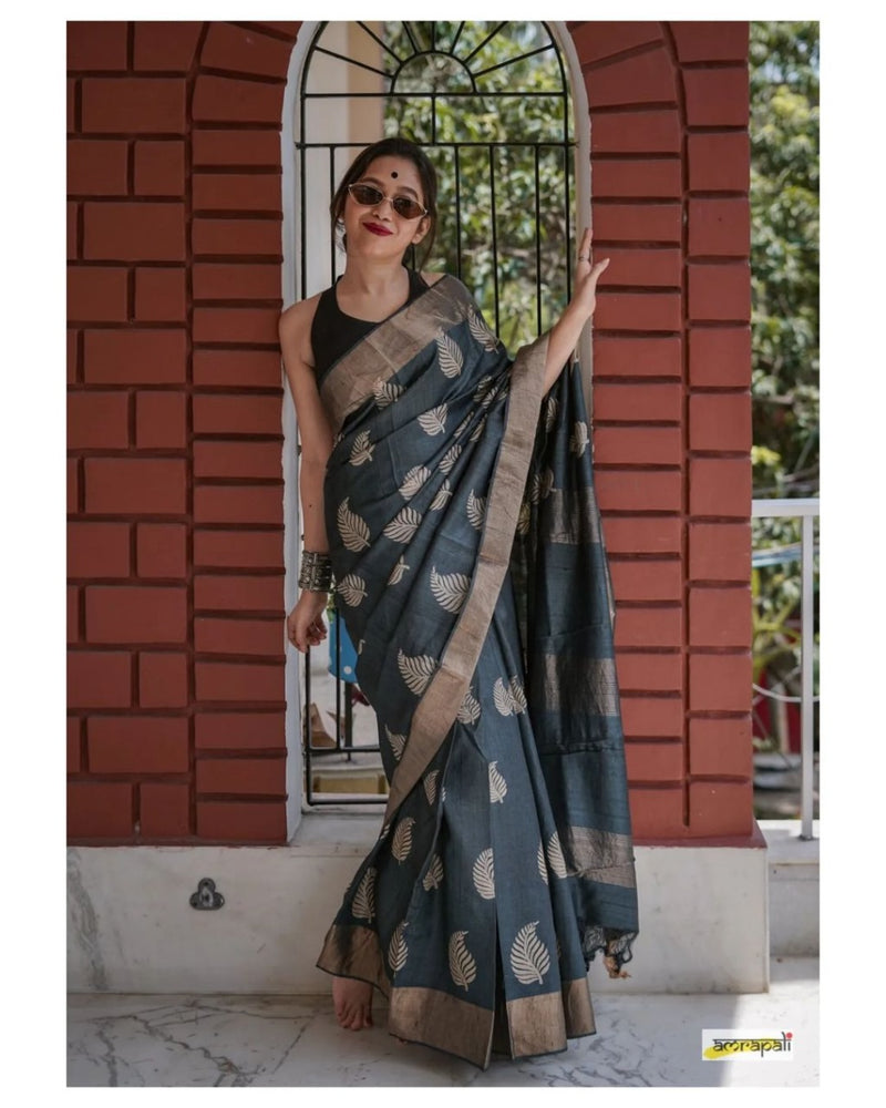 Black Cotton Saree | Festival & Ceremony Wear