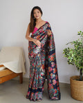 Black Cotton Saree | Festival & Ceremony Wear