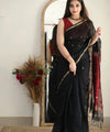 Black Cotton Saree | Festive & Party Wear