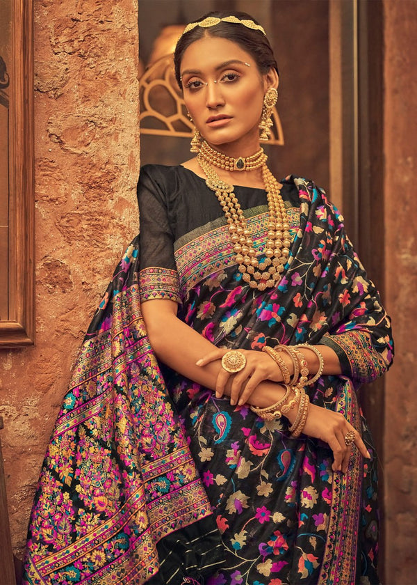 Black Cotton Saree | Festive & Party Wear