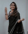 Black Cotton Saree | Festive & Party Wear