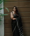 Black Cotton Saree | Festive & Party Wear