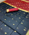 Black Cotton Saree | Festive & Party Wear