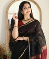 Black Cotton Saree | Festive & Party Wear