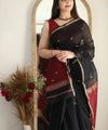Black Cotton Saree | Festive & Party Wear
