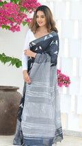 Black Cotton Saree | Office & Casual Wear