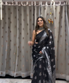 Black Cotton Saree | Office & Casual Wear