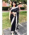Black Cotton Saree | Traditional Handloom Wear