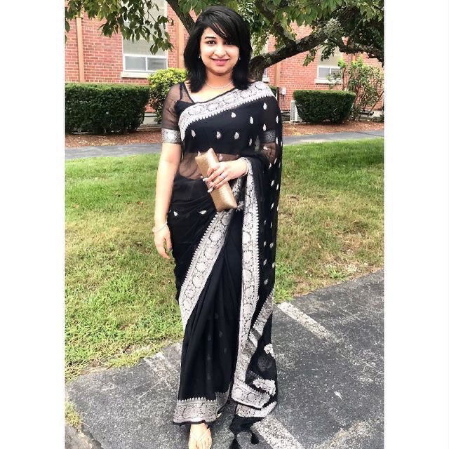 Black Cotton Saree | Traditional Handloom Wear