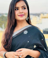 Black Cotton Saree | Traditional Handloom Wear