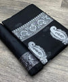 Black Cotton Saree | Traditional Handloom Wear