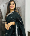 Black Cotton Saree | Traditional Handloom Wear