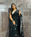 Black Cotton Saree | Traditional Handloom Wear