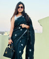 Black Cotton Saree | Traditional Handloom Wear