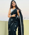 Black Cotton Saree | Traditional Handloom Wear