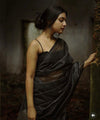 Black Jacquard Silk Saree | Bridal & Festive Wear